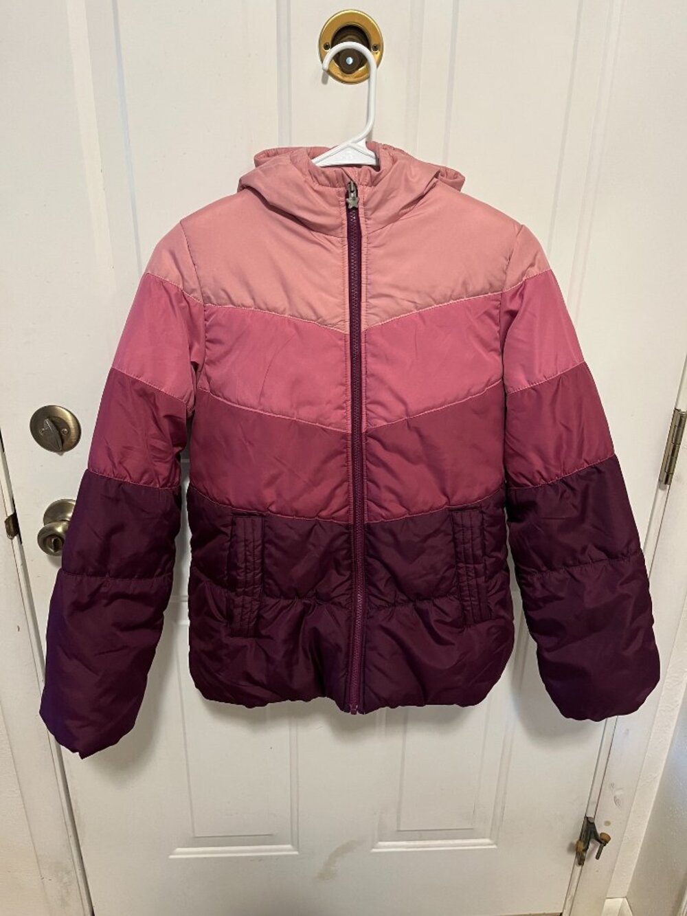 Osh Kosh B'gosh - Winter Coat - Fleece Lined - Pink Color Block - Girl's 14/16